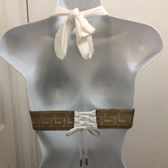 DOLCESSA ANGEL VENUS WHITE/GOLD SWIM TOP AND BOTTOM • Sz S • NWT - Picture 9 of 17